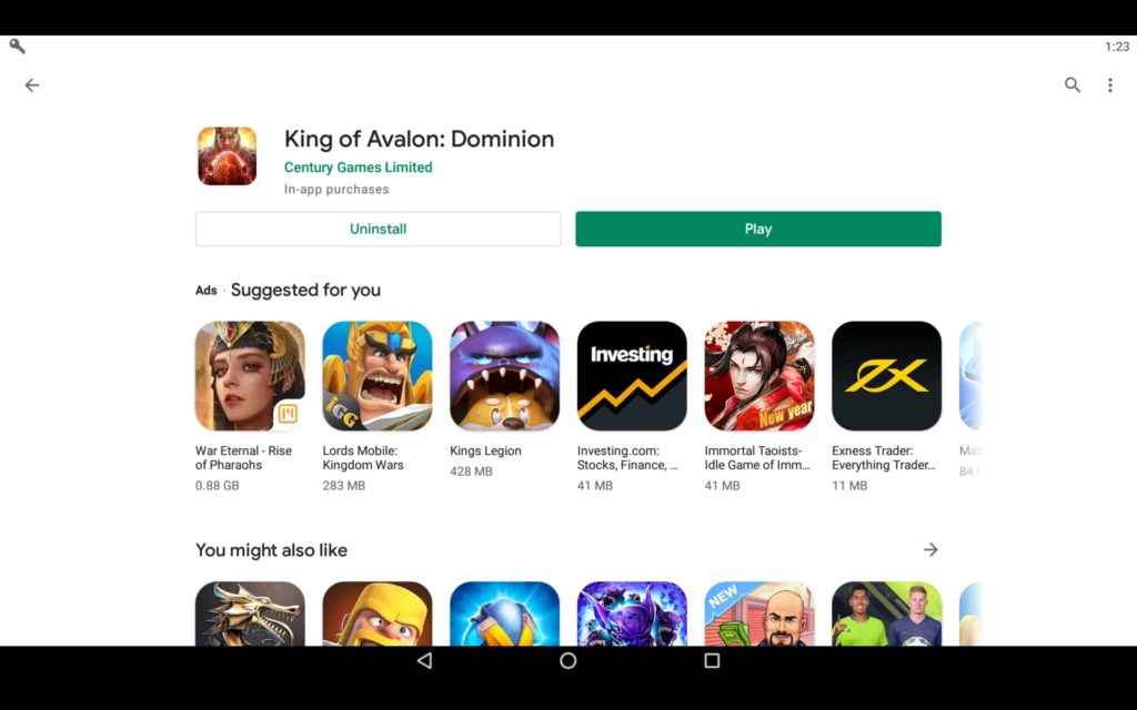 Ouvrez King of Avalon Game sur PC