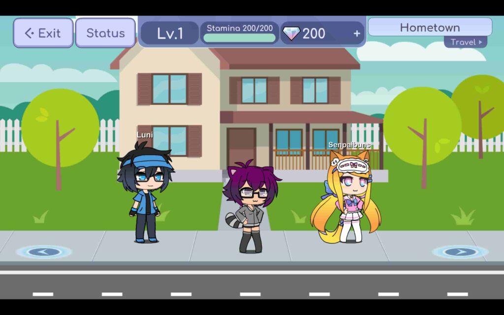 Captura de pantalla del juego de anime